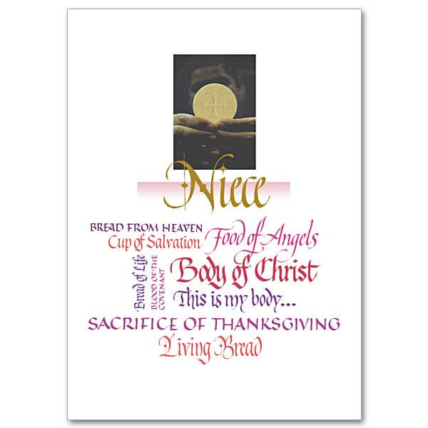 Niece Bread Of Life First Communion Card