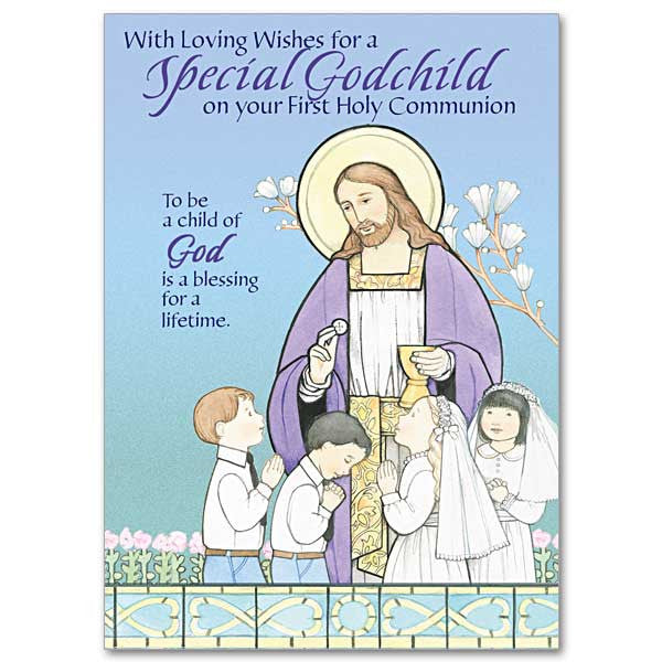 With Loving Wishes/Godchild First Communion Card