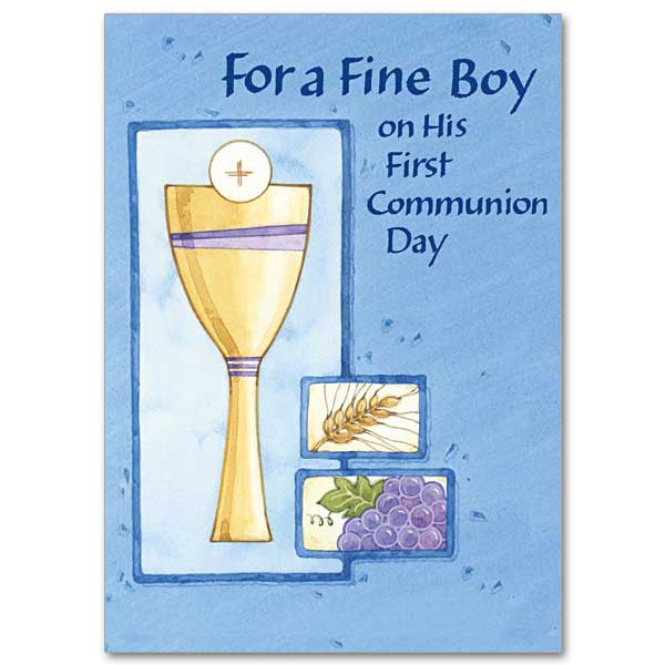 For a Fine Boy First Communion Card