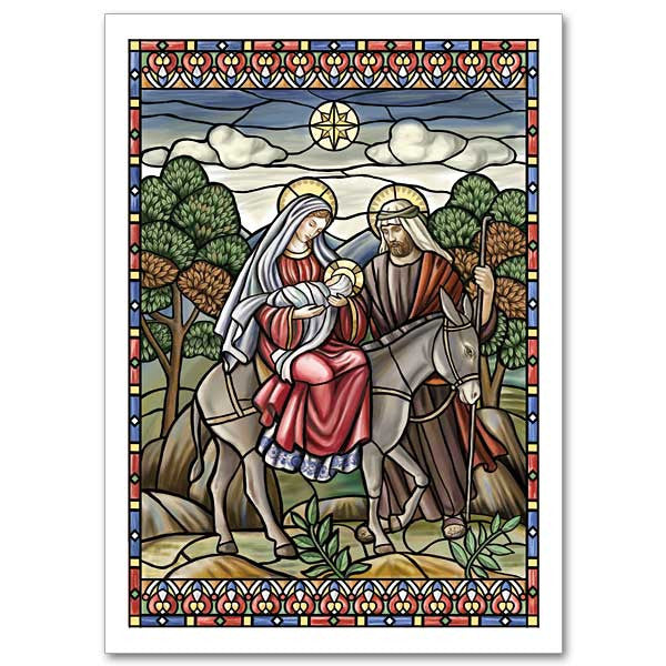 Flight Into Egypt Stained Glass Miracle Of Christmas