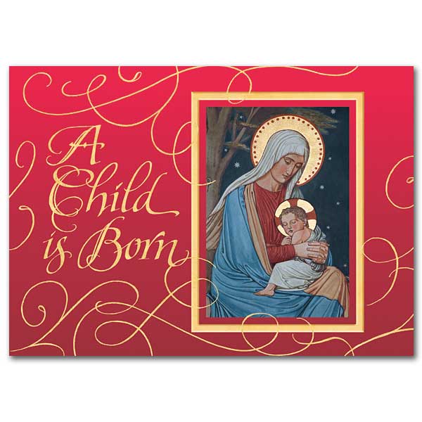 A Child Is Born Miracle Of Christmas Card