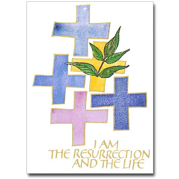 I Am The Resurrection... Mass Card - Deceased