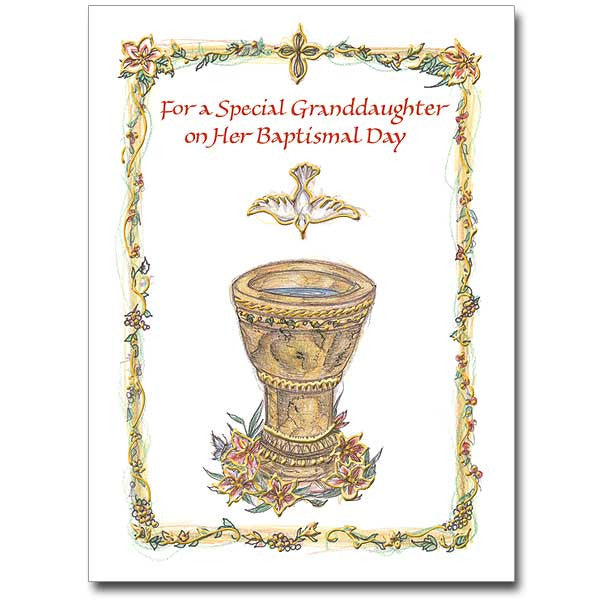 For A Special Granddaughter... Baptism Card