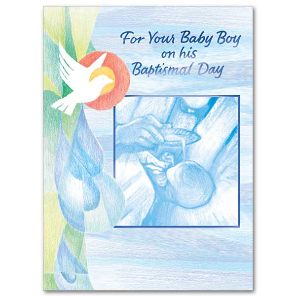 Para su tarjeta de bautismo de bebé niño