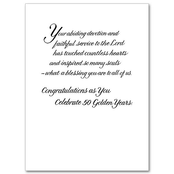 Celebrating You On Your Golden Jubilee Priest or Religious, 50th Anniversary Card