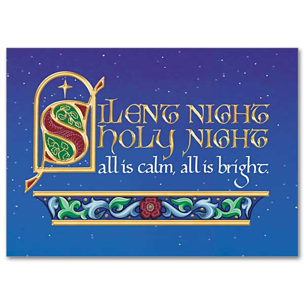 Silent Night, Holy Night Splendor Of Christmas Card