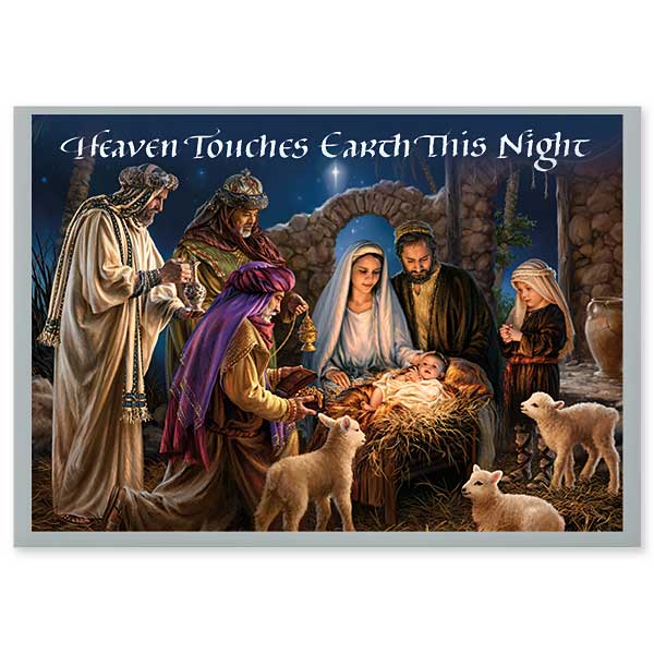 Heaven Touches Earth This Night: Splendor of Christmas Card