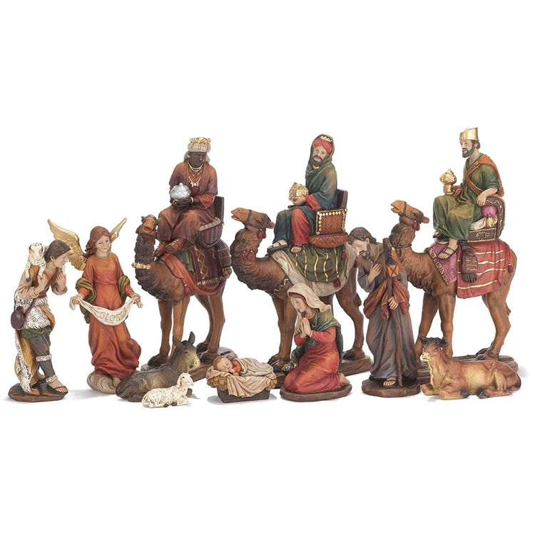 11 piece, 9.5" Nativity with Removable Baby Jesus