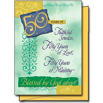 50 Años de Servicio Fiel... Tarjeta del 50 Aniversario del Sacerdote