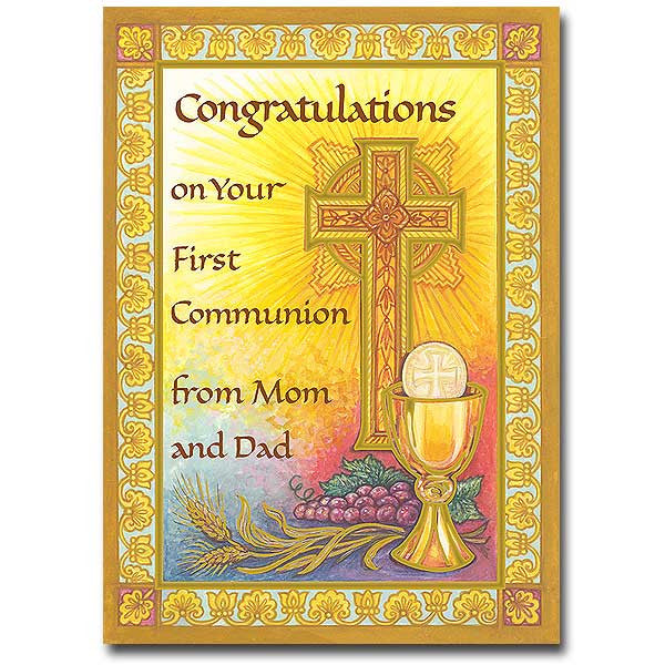 Congratulations... First Communion From Mom/Dad Card