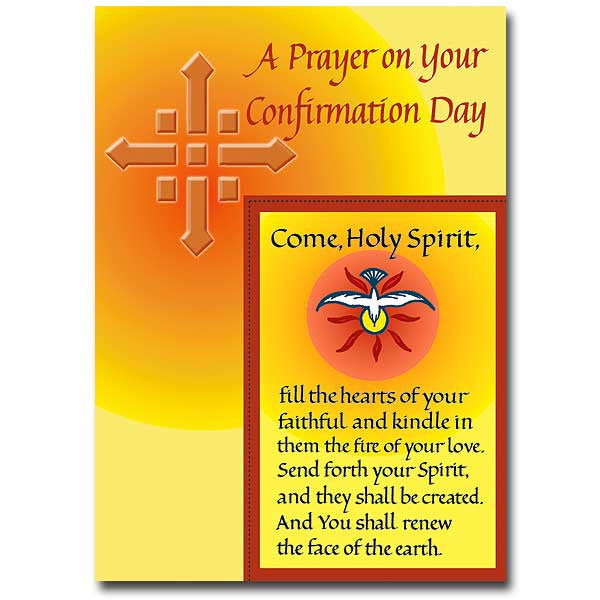 A Prayer On Your Confirmation Confirmation/Keepsake Card