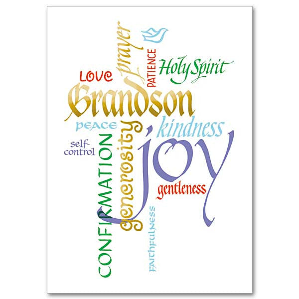 Grandson: Fruits Of The Spirit Confirmation Card