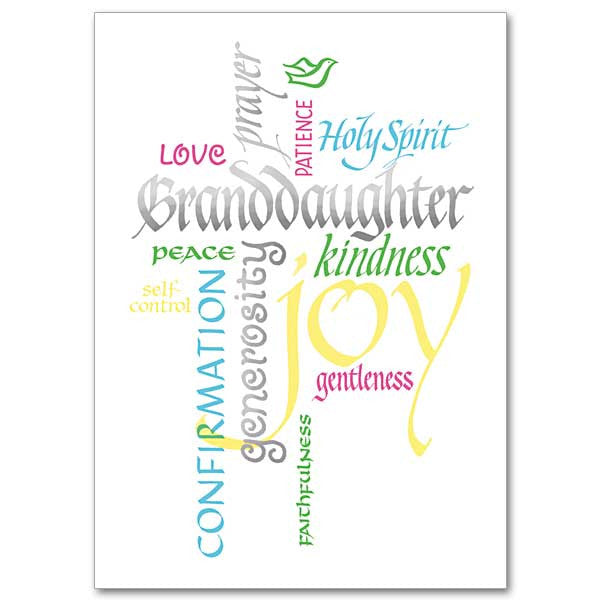 Granddaughter: Fruits of Spirit Confirmation Card