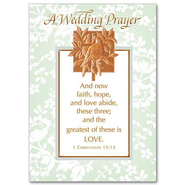 A Wedding Prayer Wedding Congratulations Card