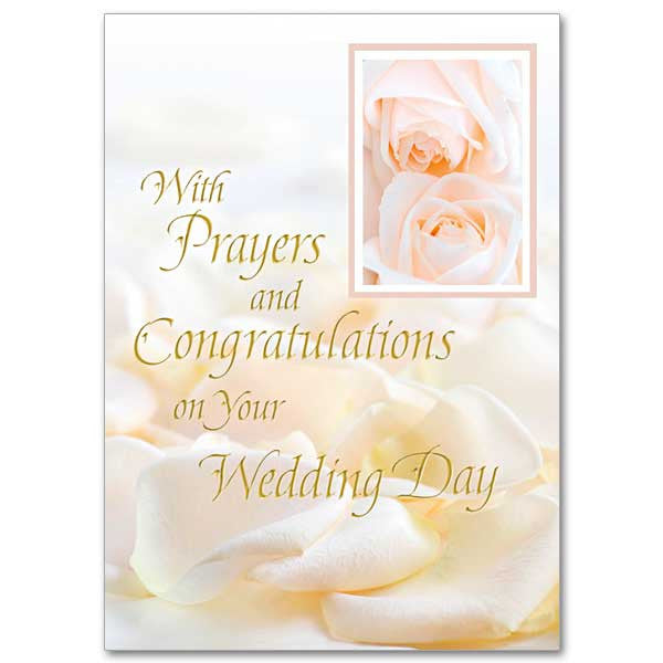 With Prayers And Congratulations Wedding Congratulations Card