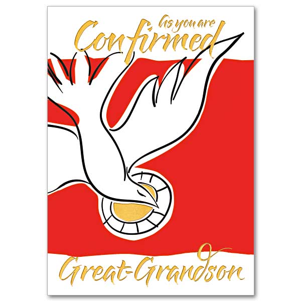 Great Grandson  Confirmation Card