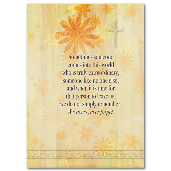 Sometimes Someone Comes Into This World: Sympathy Card