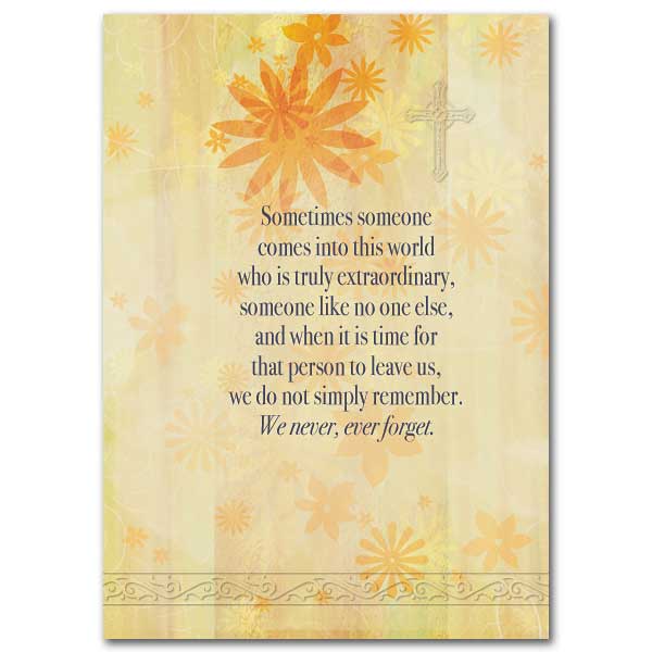 Sometimes Someone Comes Into This World: Sympathy Card