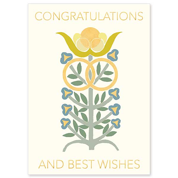 Felicitaciones y mejores deseos: tarjeta de felicitación de boda
