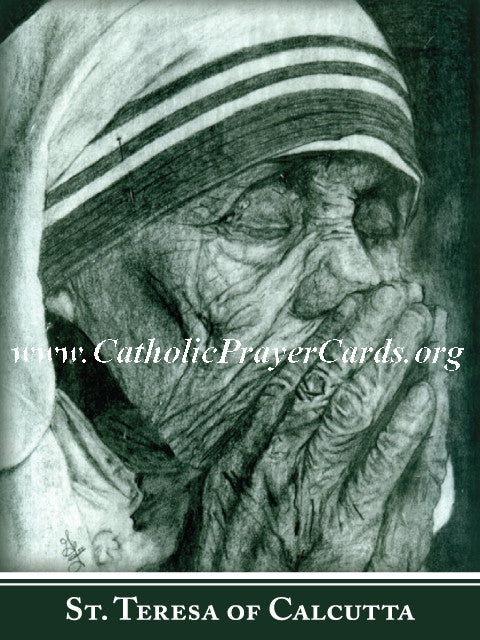 Tarjeta de coleccionista conmemorativa de la Madre Teresa