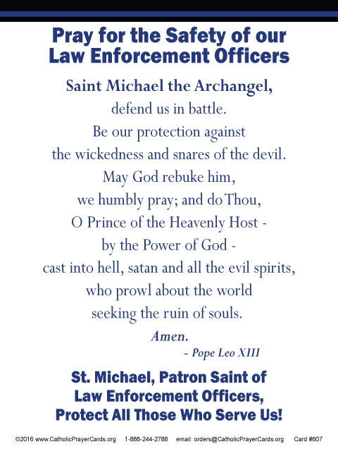 Law Enforcement Prayer Card