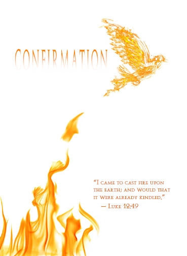 Dove of Fire Confirmation Card