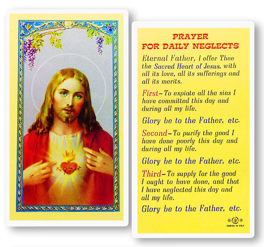 Prayer For Daily Neglects Holy