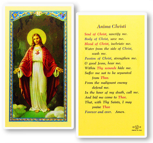 Anima Christi - Shj Holy Card