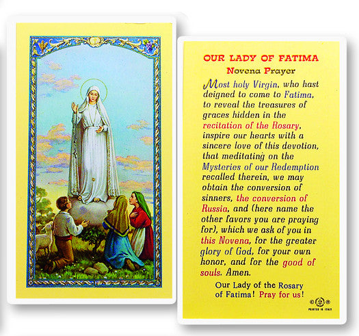 Our Lady Of Fatima - Novena Pra