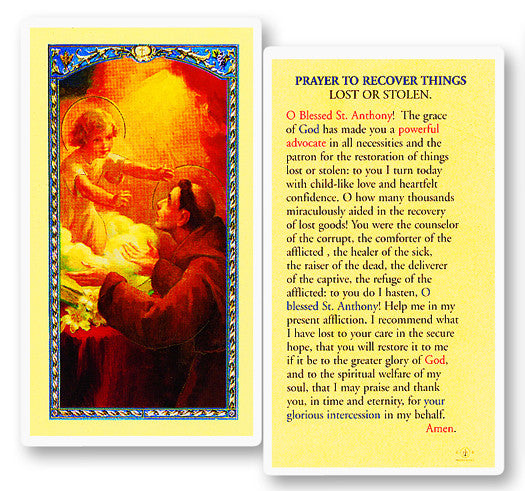 Prayer To Recover Lost Things