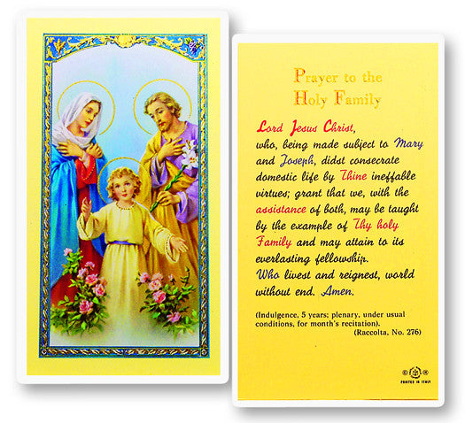 Holy Family Holy Card