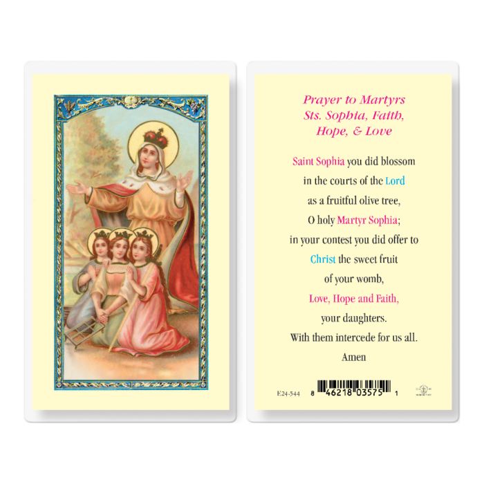 Saint Sophia Holy Card