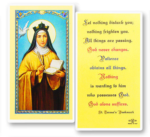 St. Teresa Of Avila Holy Card