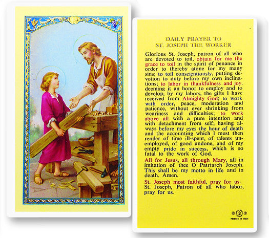 St Joseph - Patron Of Workers