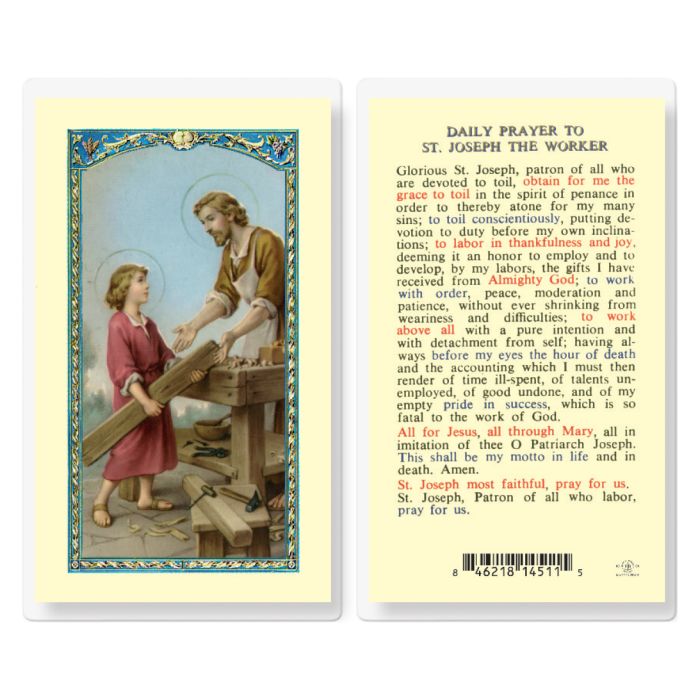 St. Joseph the Worker Prayer Card