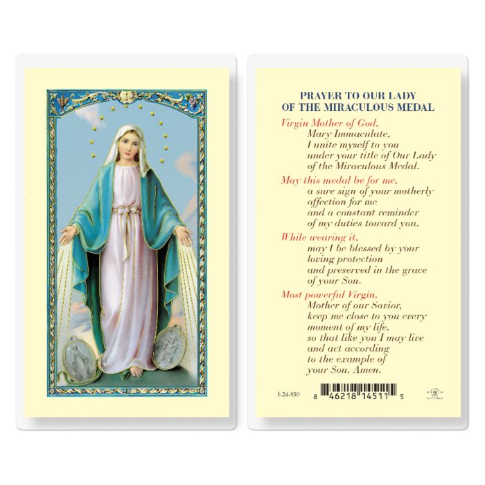 Tarjeta Sagrada de Nuestra Señora de la Medalla Milagrosa