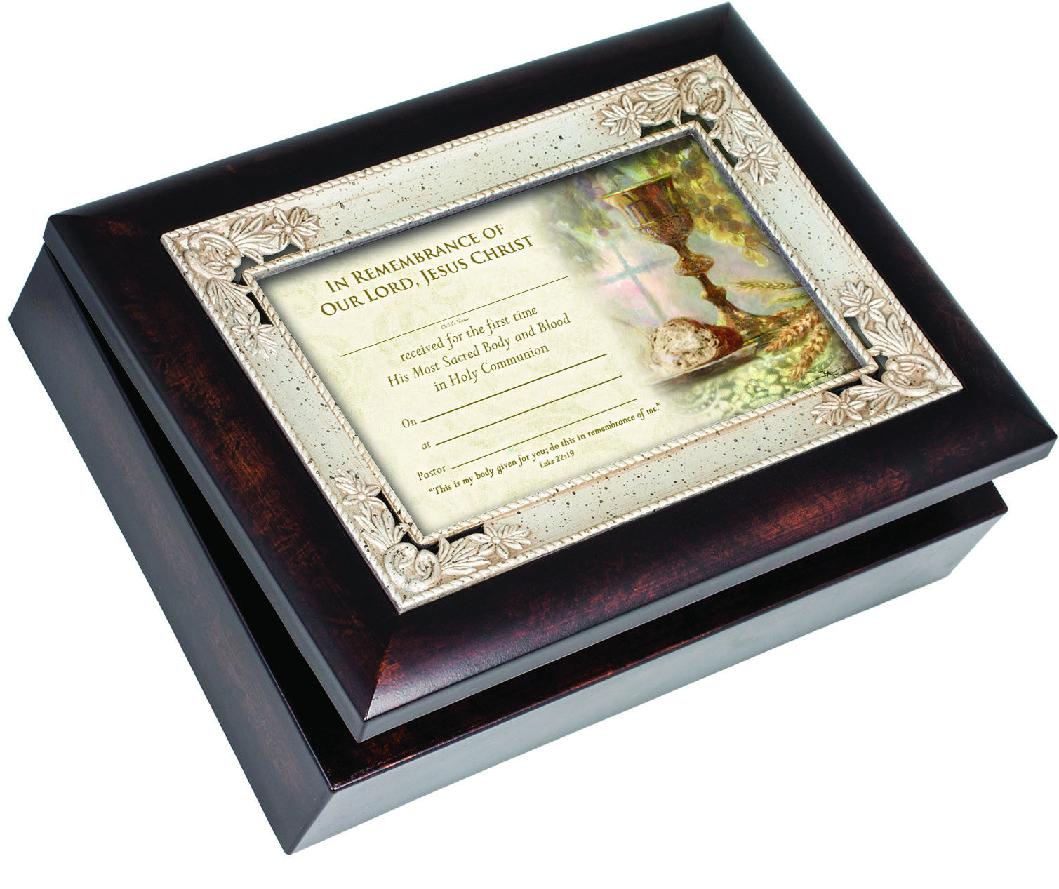 In Remembrance of me... First Communion Keepsake Music Box