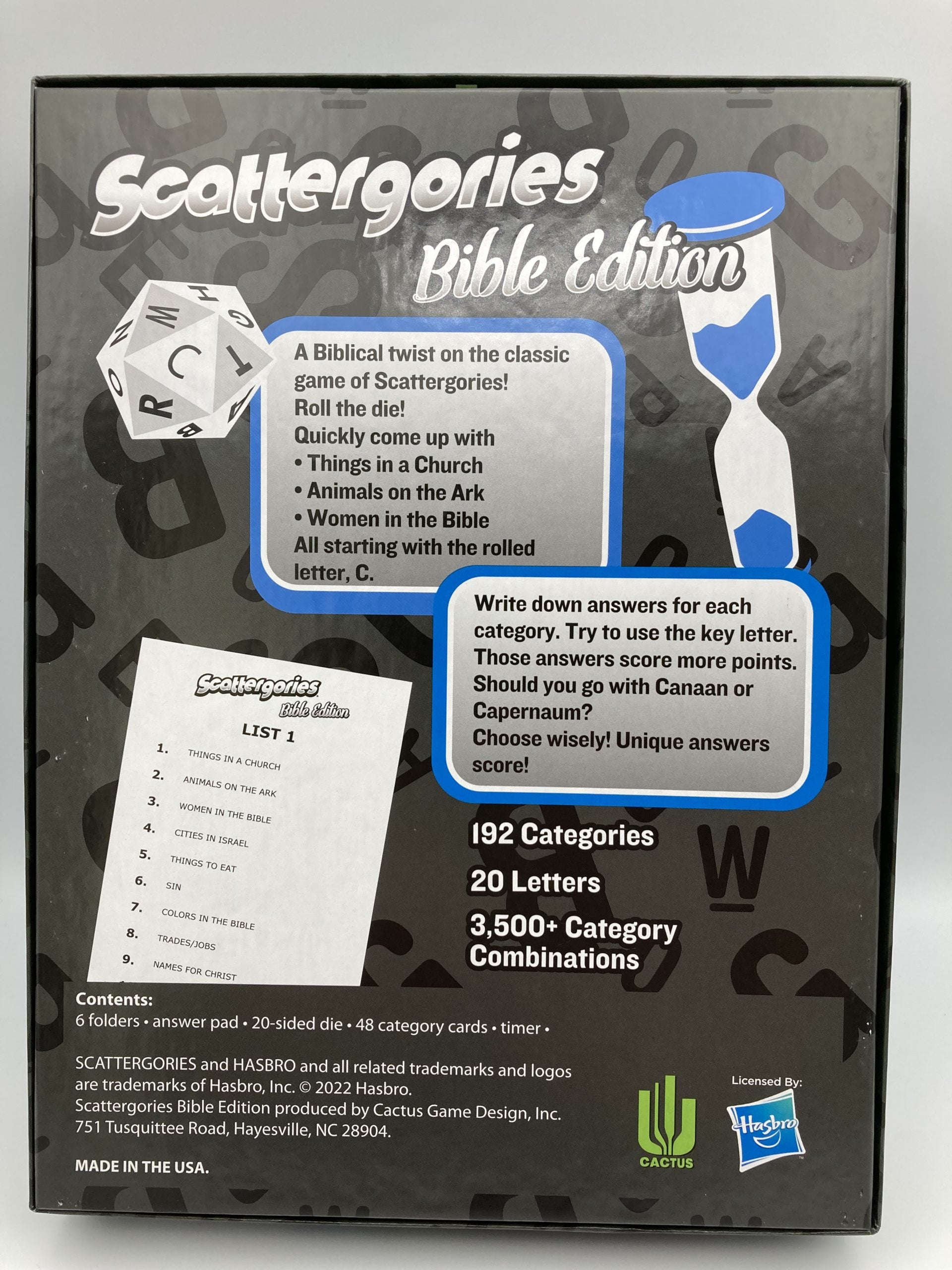 Edición de la Biblia Scattergories