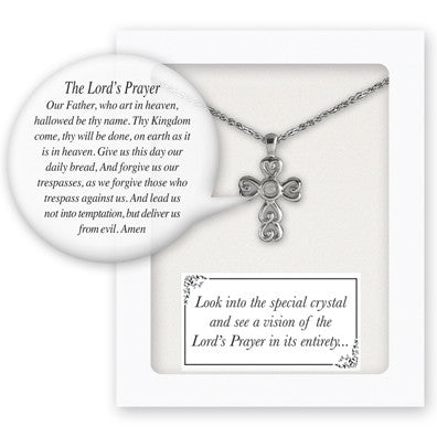 Cross w/The Lord's Prayer Pendant