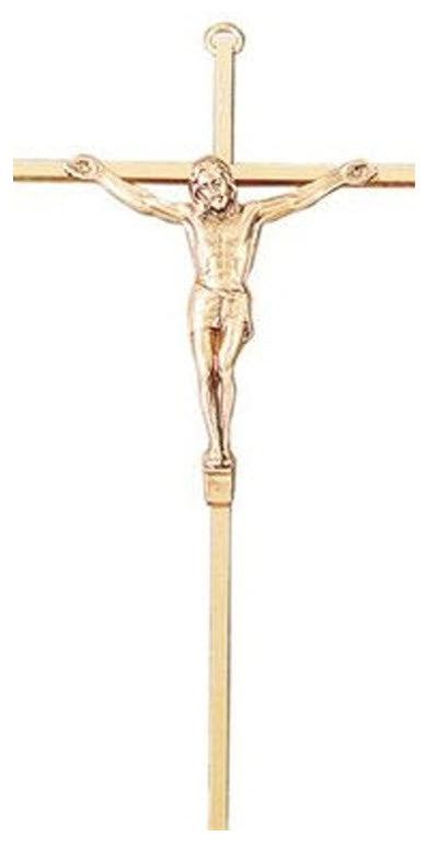 10" Gold Plated Crucifix Religious Articles Jeweled Cross - St. Cloud Book Shop