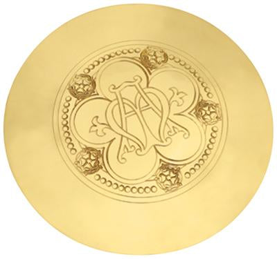 Paten, Gold Plated, Ave Maria
