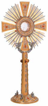 Monstrance with All Purpose Luna and Carrying Case