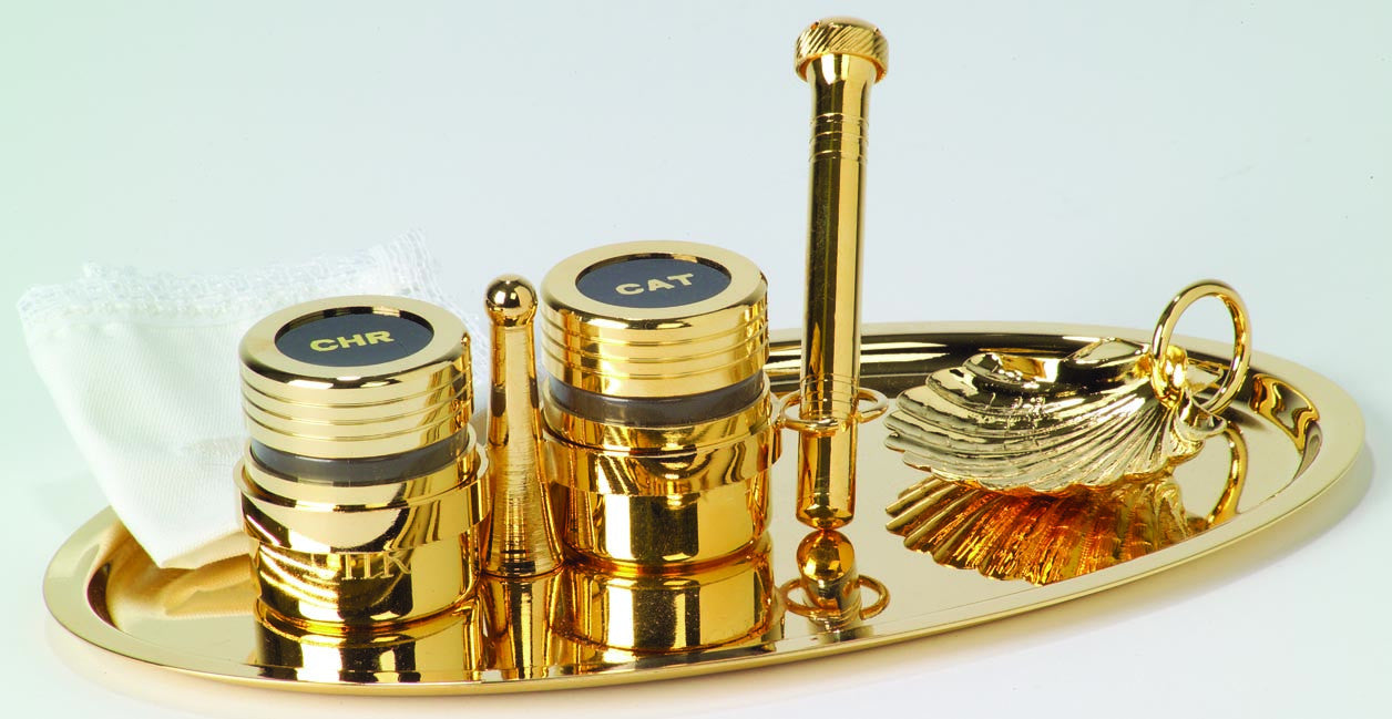 Baptismal Set, Gold Plated