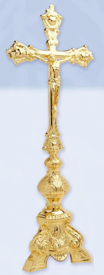 Altar Crucifix, Gold Plated, 21 1/4'' tall