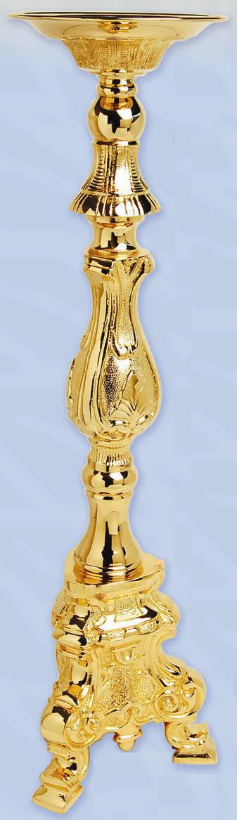 Candle Holder, Gold Plated, 27 3/4'' tall, each