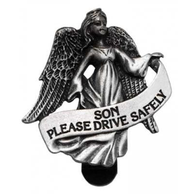 Son Please Drive Safely Angel Visor Clip Carded
