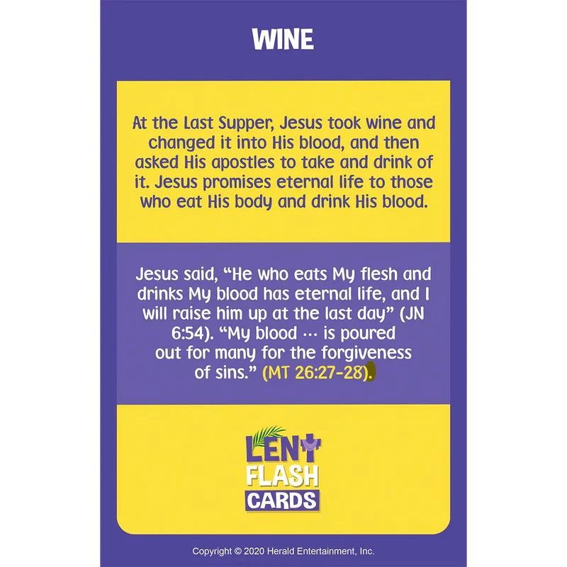 Lent Flash Cards [Brother Francis]