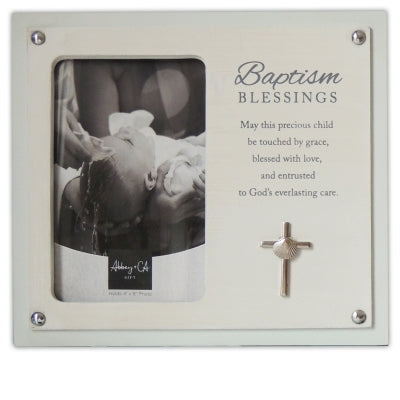 Baptism Blessings Frame Boy