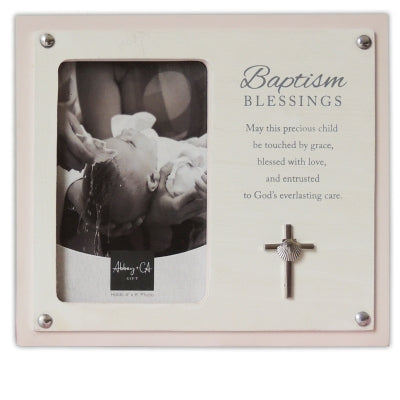 Baptism Blessings Frame Girl