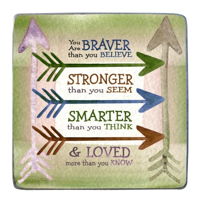 Braver, Stronger, Smarter, Loved Graduation Plaque